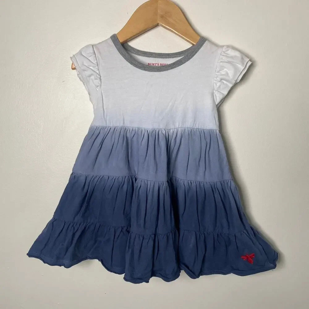 Burt's Bees Baby Ombre' Ruffle Dress 12M